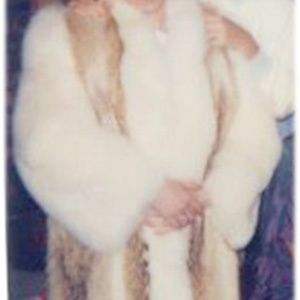 WHITE ARCTIC FOX FUR COAT and Coyote 60 sweep line
